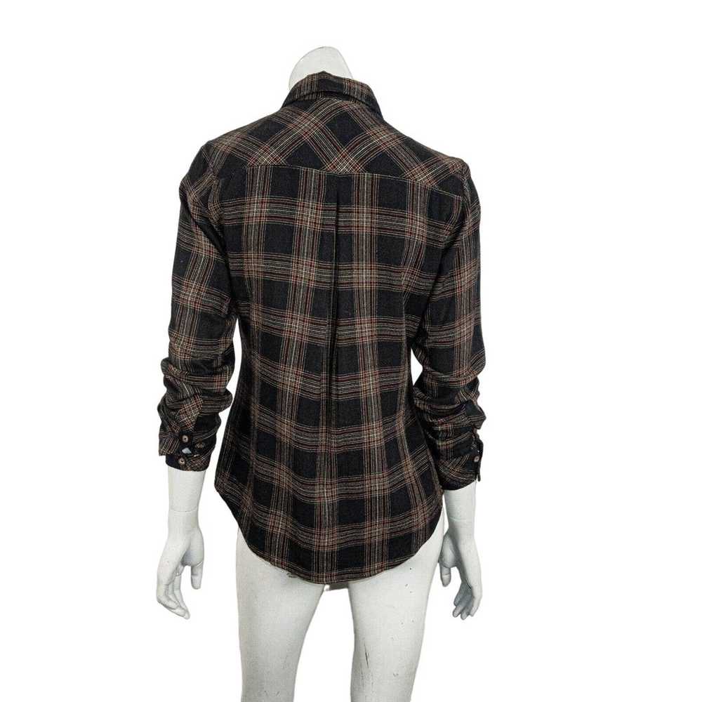 Peruvian Connection Button up Blouse in Black Bro… - image 2