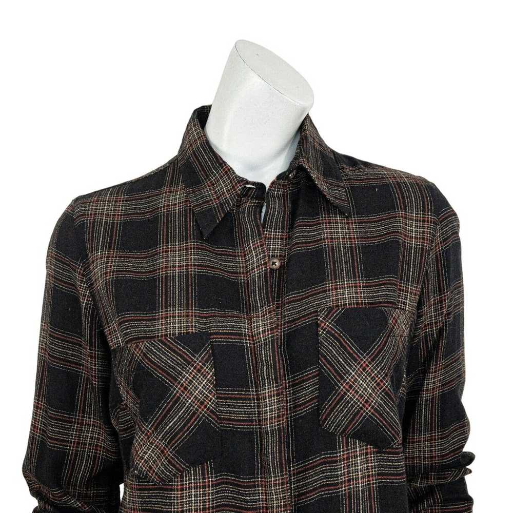 Peruvian Connection Button up Blouse in Black Bro… - image 7