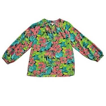 Lilly Pulitzer Elsa 100% Silk Skip It On The Frog… - image 1