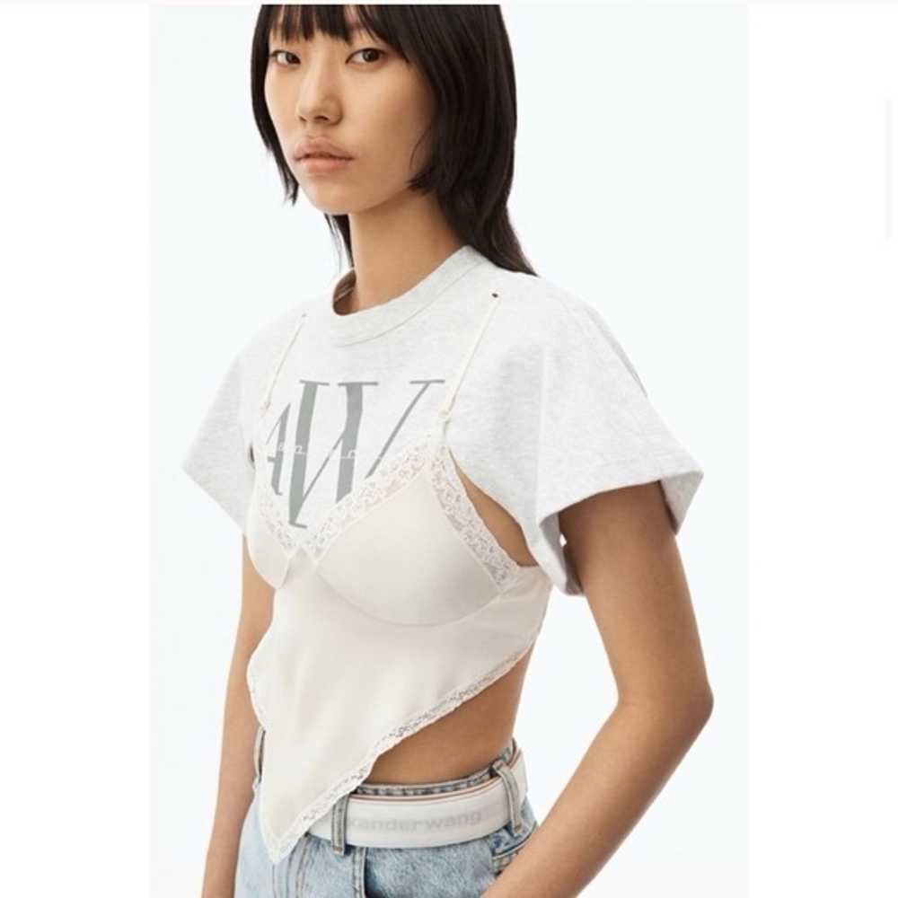 Alexander Wang - T-shirt Camisole Hybrid Top - image 2