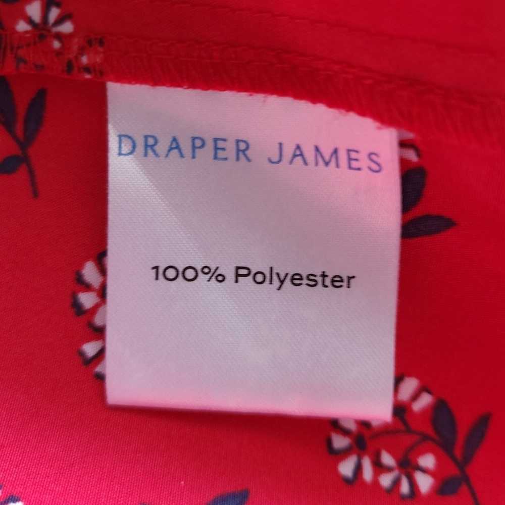 Draper James Floral Tie Neck Blouse Red Medium Fl… - image 7