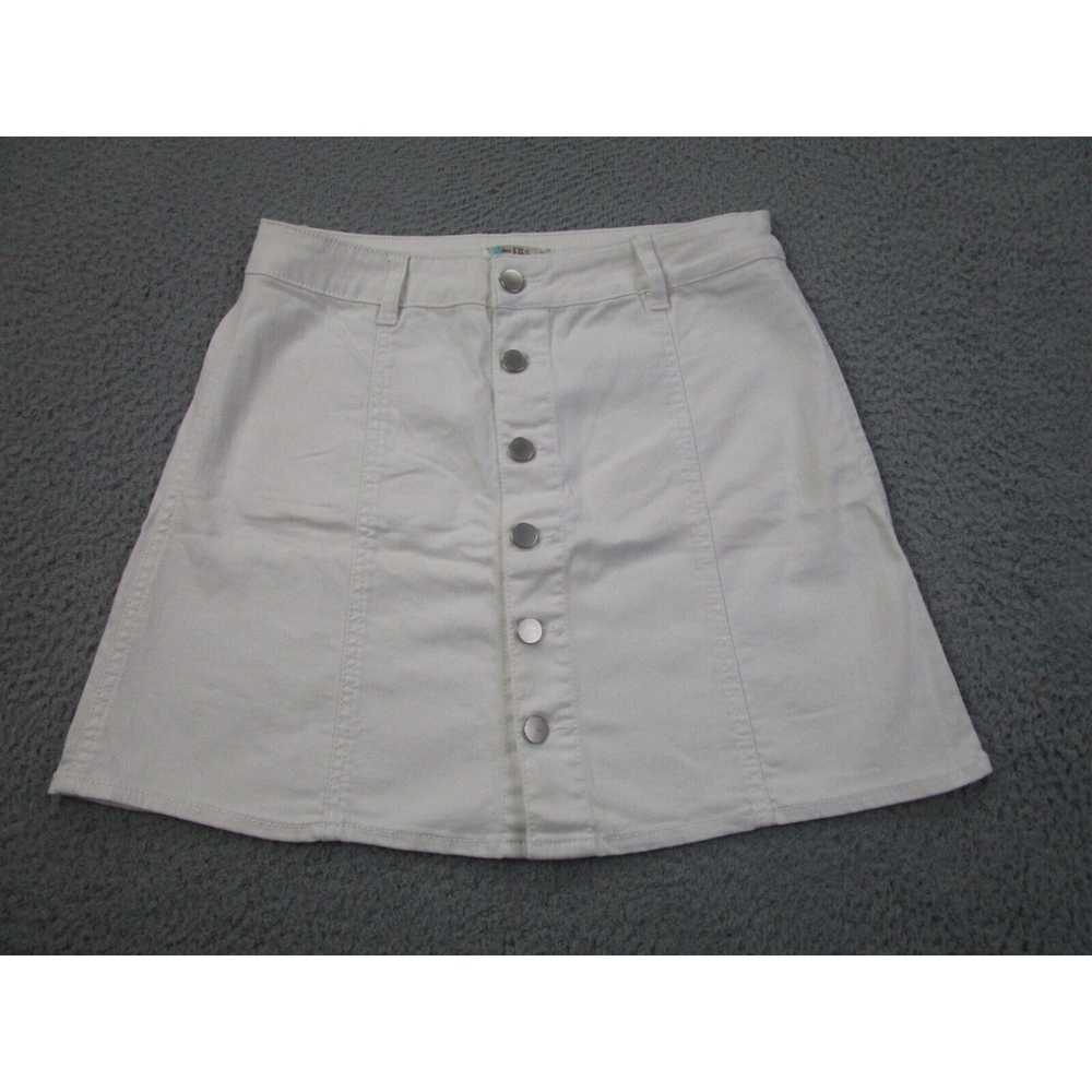 Vintage Love Fire Skirt Womens 7 White Denim Mini… - image 1