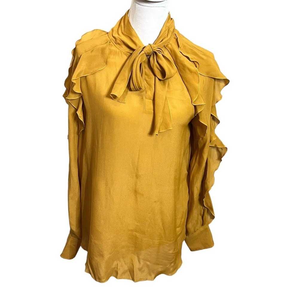 See By Chloe Ruffled Chiffon Blouse Ties At Neck … - image 1