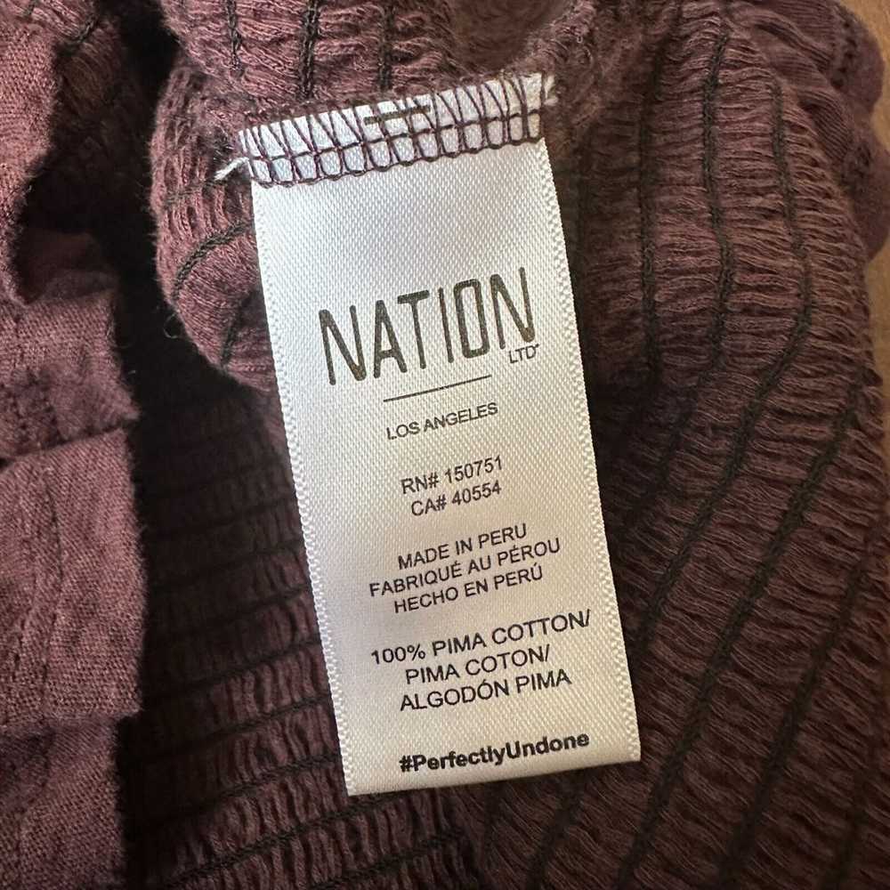 NWOT NATION LTD Emmy Smocked Ruffled Long Sleeve … - image 9
