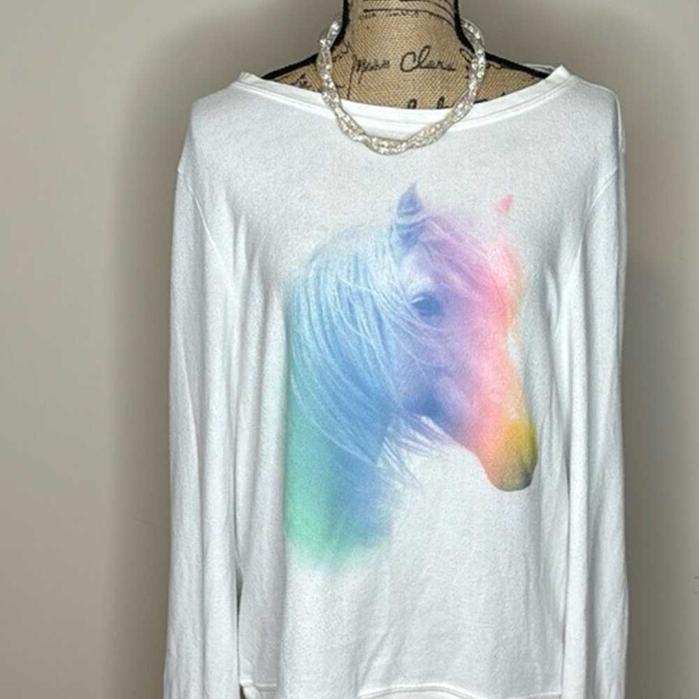 Wildfox Rainbow unicorn sweatshirt - image 2