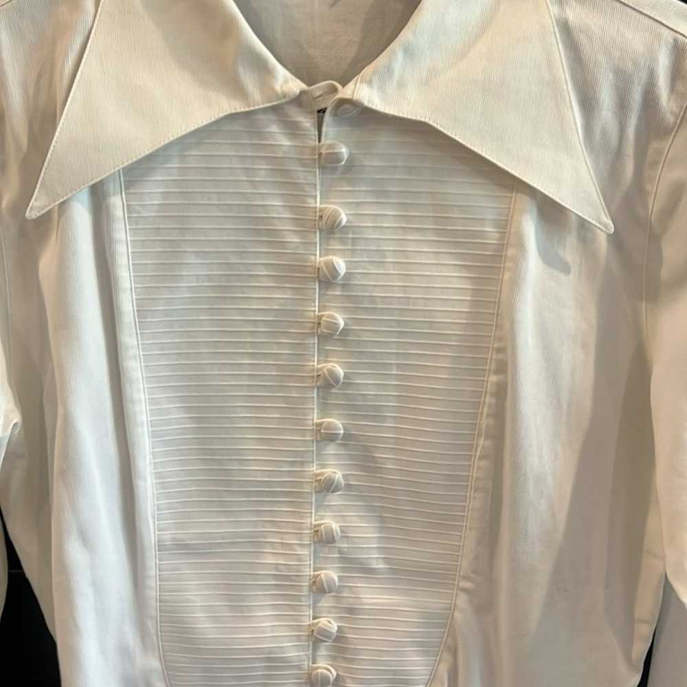 Anne Fontaine Paris white button down women’s lon… - image 5