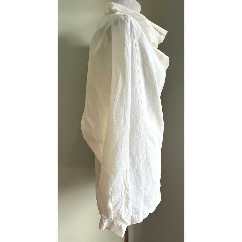Creatures of Comfort Top Blouse Silk Linen Ivory … - image 6