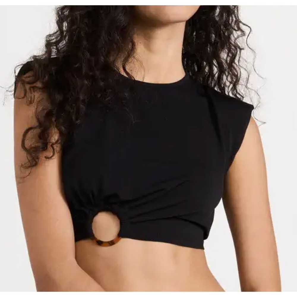 Hansen + Gretel  Black Crop Top Medium Padded Sho… - image 9