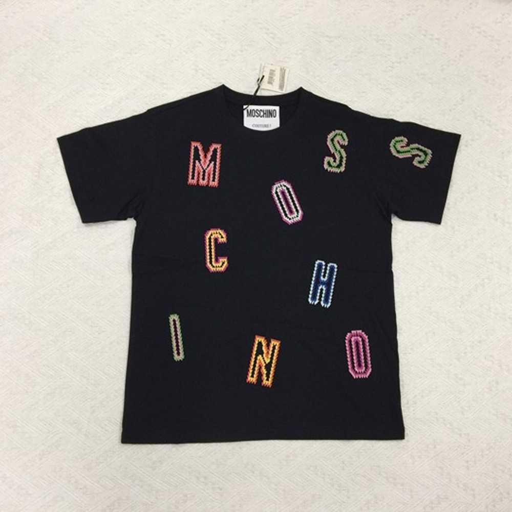 Moschino Embroidery Letters T-shirt Black - image 1