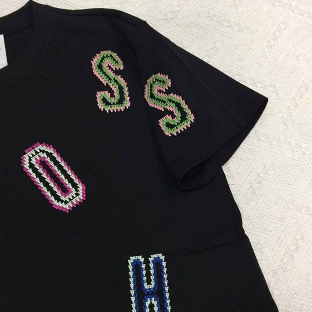 Moschino Embroidery Letters T-shirt Black - image 4