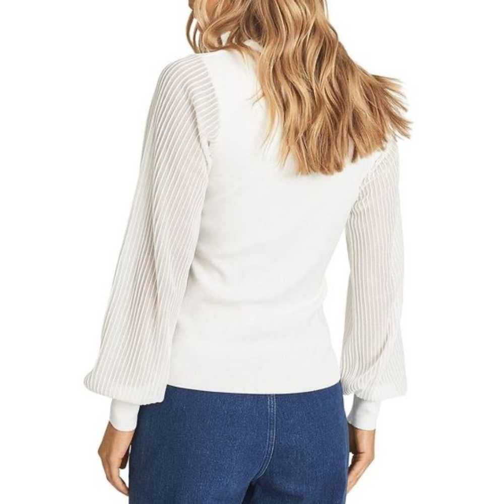 Reiss Womens Sloane Semi Sheer Sleeve Top Medium … - image 11