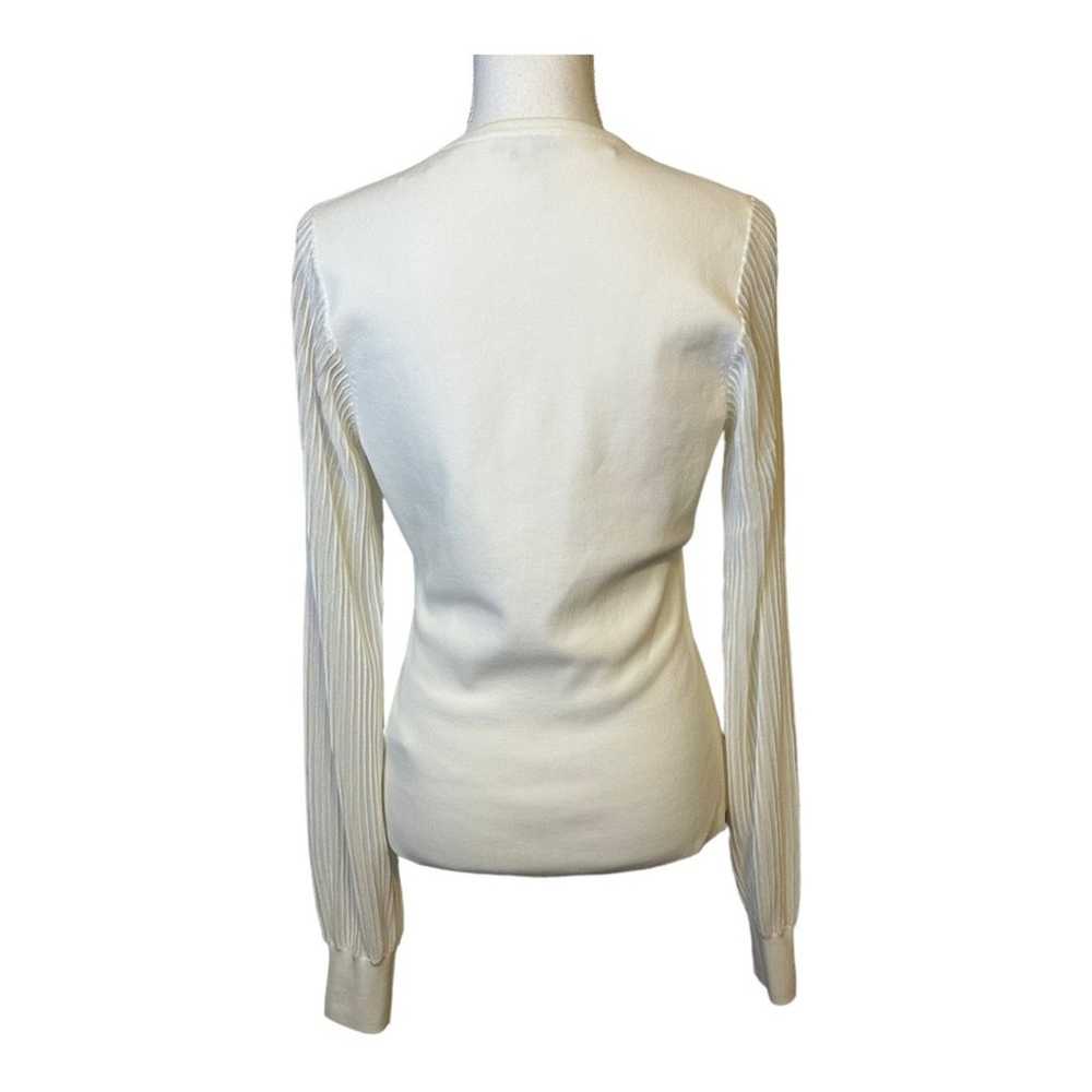 Reiss Womens Sloane Semi Sheer Sleeve Top Medium … - image 3
