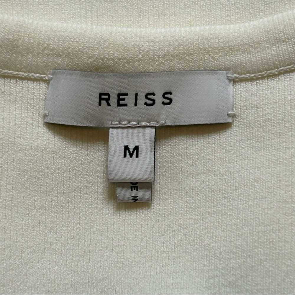 Reiss Womens Sloane Semi Sheer Sleeve Top Medium … - image 5