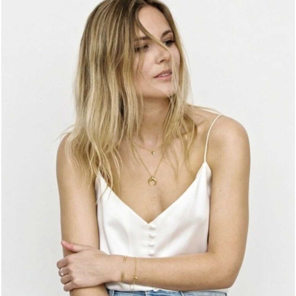 Are You Am I | Kaede Ivory Silk Button Front Cami… - image 3