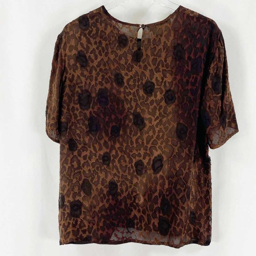 ESCADA Silk Blend Brown Leopard Animal Print Shor… - image 4