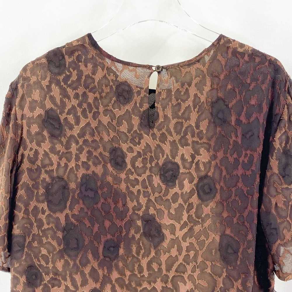 ESCADA Silk Blend Brown Leopard Animal Print Shor… - image 6