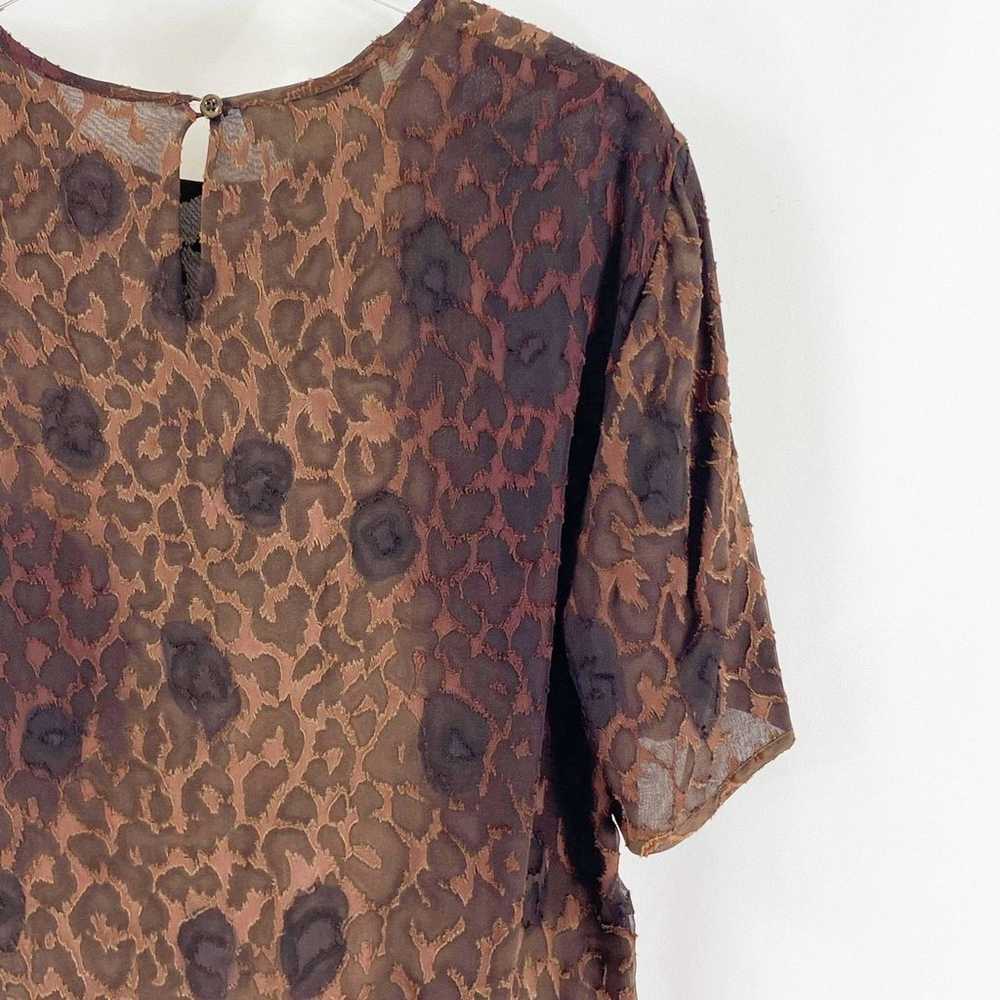 ESCADA Silk Blend Brown Leopard Animal Print Shor… - image 8
