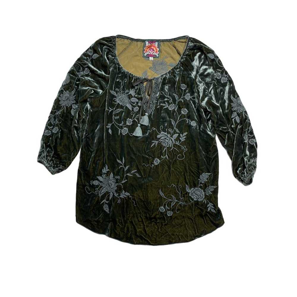 Johnny was velvet tunic silk blend small EXCELLENT - image 1