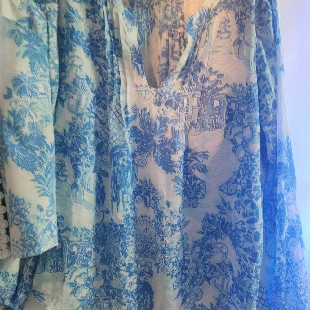 Lilly Pulitzer Toile me About It XL Colby Top wit… - image 3