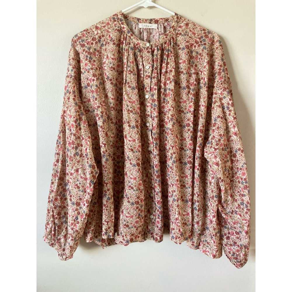 DOEN Jane Blouse in Pink Valley Floral Print Size… - image 3