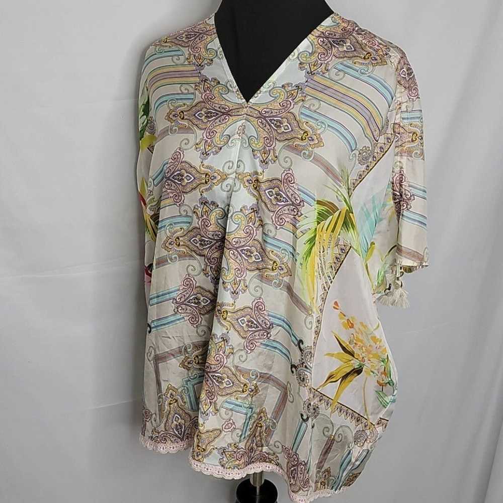 Brittany Top JOHNNY WAS paisley silk - image 11