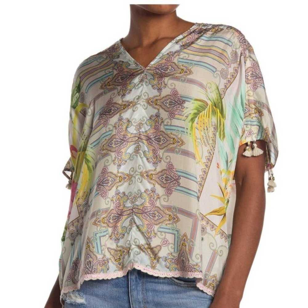 Brittany Top JOHNNY WAS paisley silk - image 2