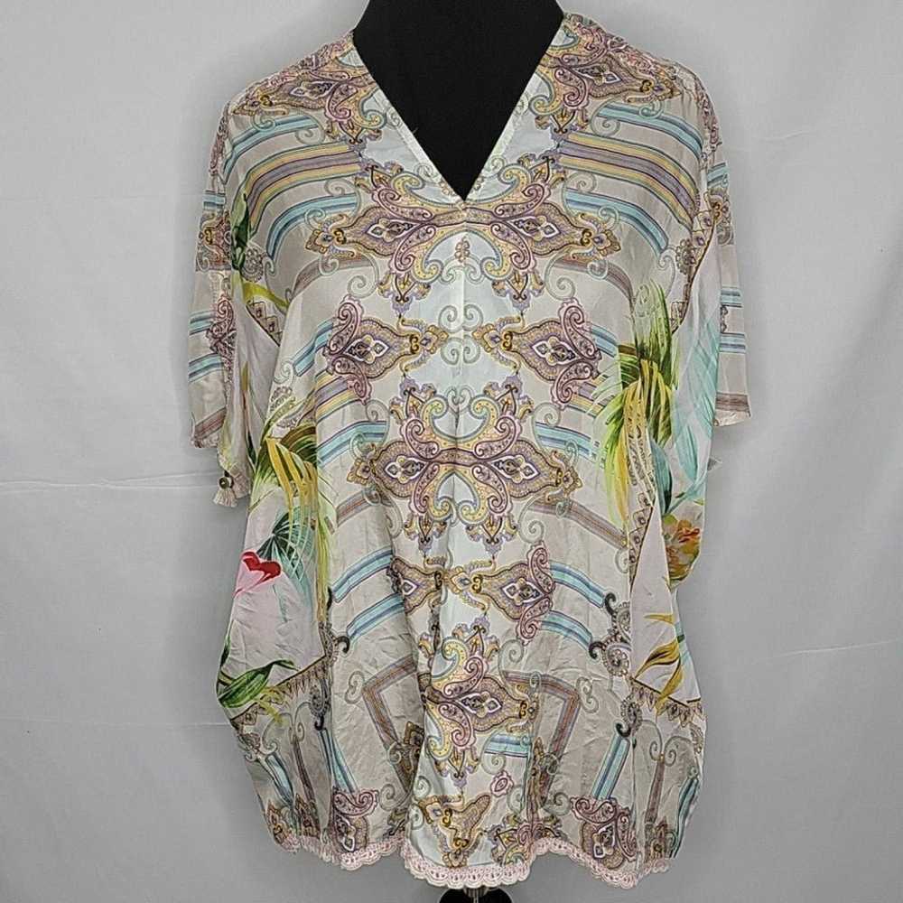 Brittany Top JOHNNY WAS paisley silk - image 3