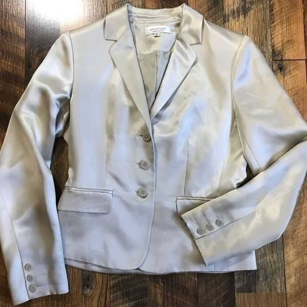 Emanuel Ungaro Jacket Blazer Size 8 Silk Matching… - image 1