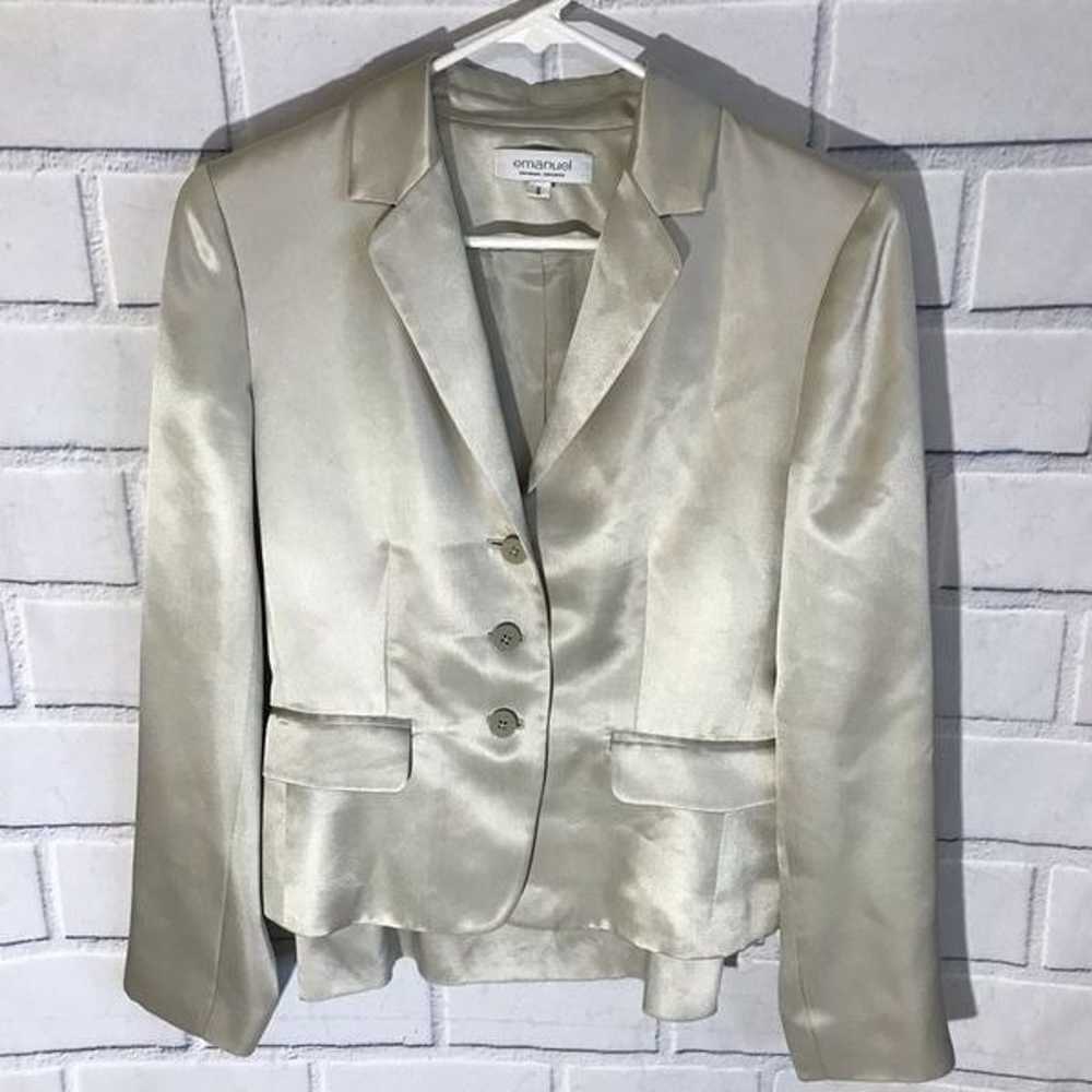 Emanuel Ungaro Jacket Blazer Size 8 Silk Matching… - image 2