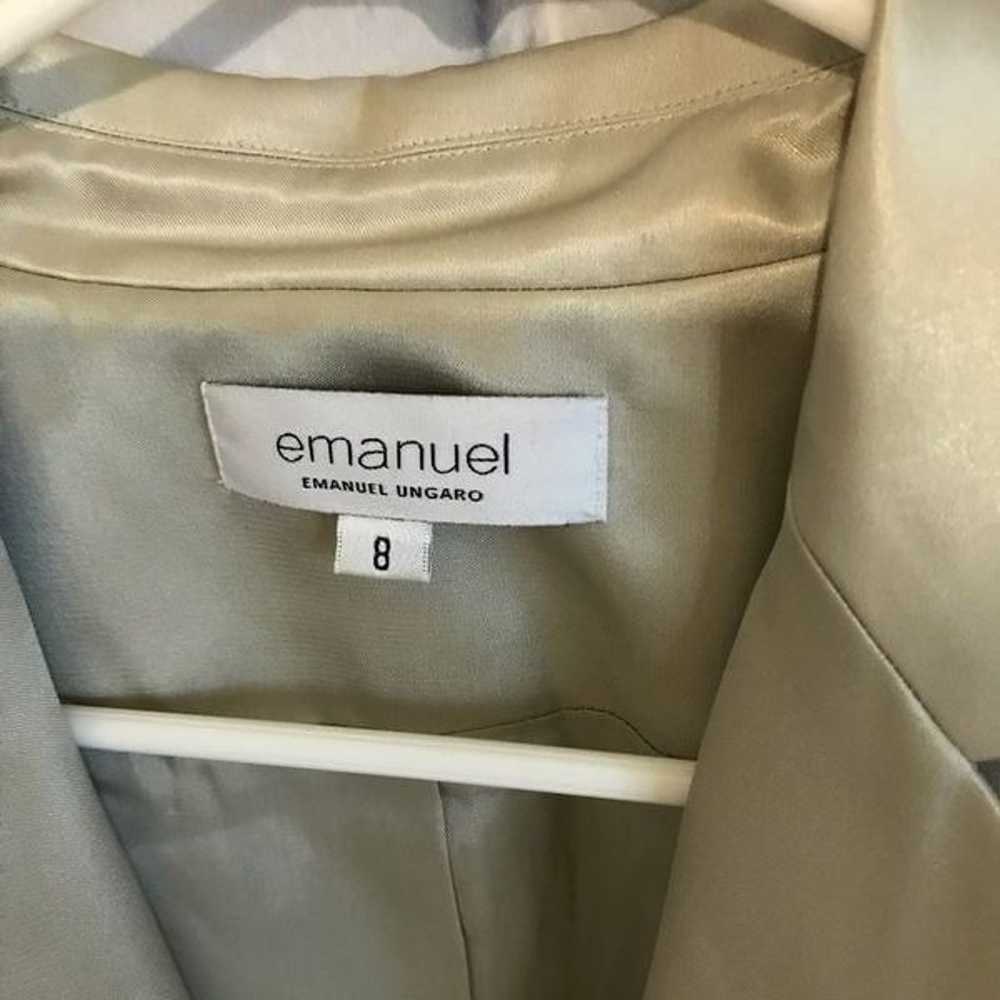 Emanuel Ungaro Jacket Blazer Size 8 Silk Matching… - image 4