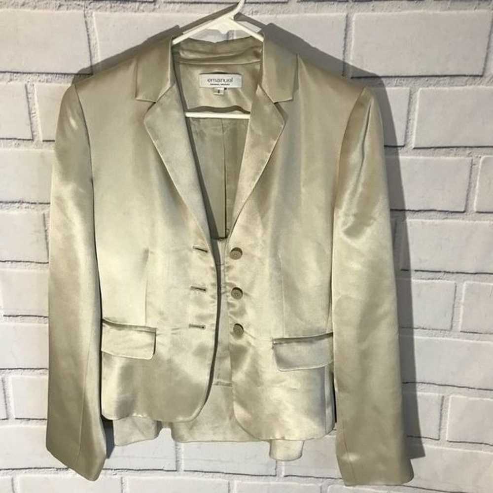 Emanuel Ungaro Jacket Blazer Size 8 Silk Matching… - image 6