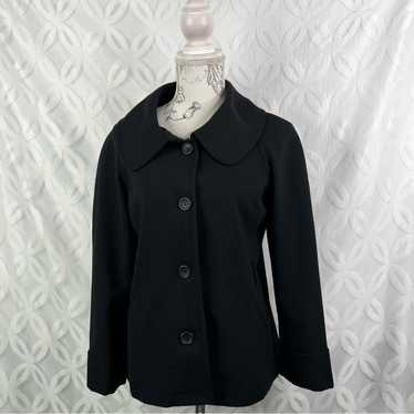 Theory Olivas K Black Blazer Peacoat Jacket Size M - image 1