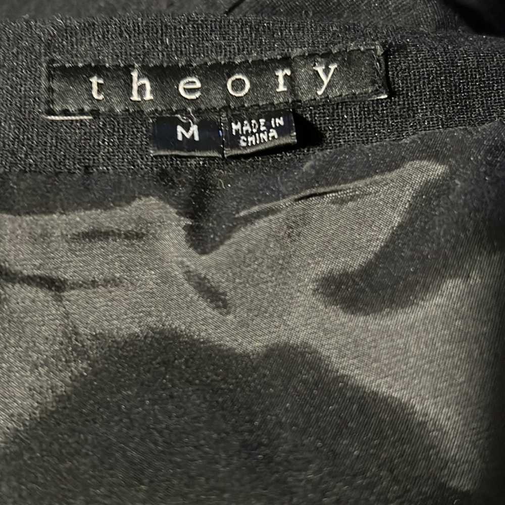 Theory Olivas K Black Blazer Peacoat Jacket Size M - image 4