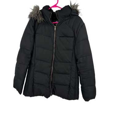 Calvin Klein size Large black hooded puffer coat … - image 1