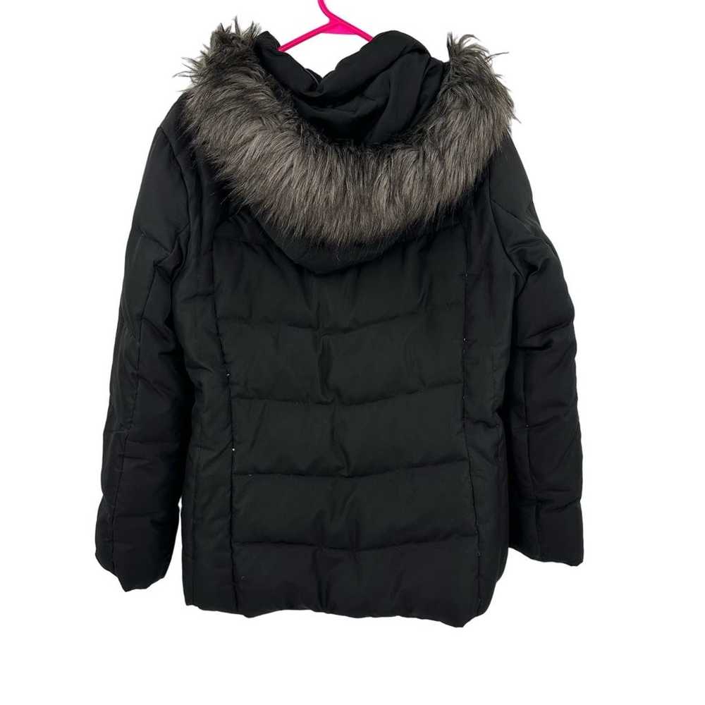 Calvin Klein size Large black hooded puffer coat … - image 2