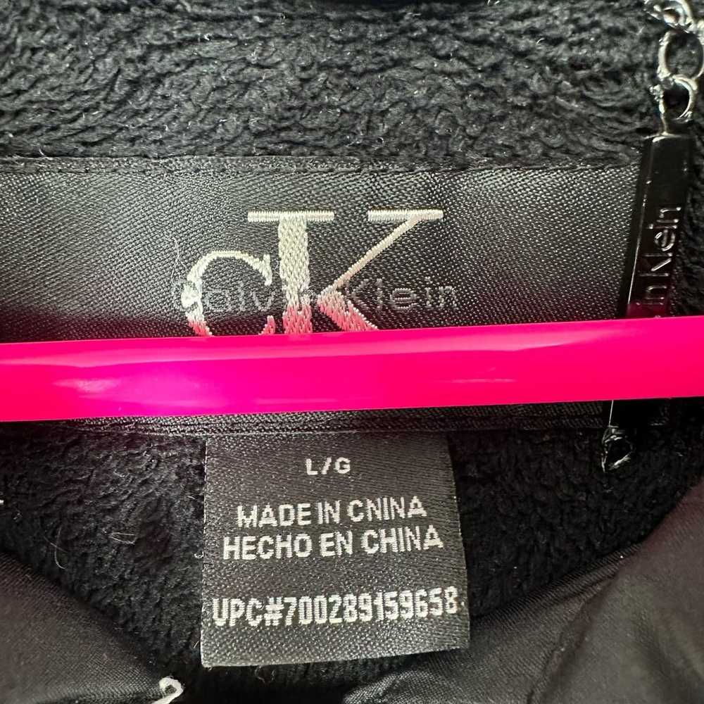Calvin Klein size Large black hooded puffer coat … - image 9