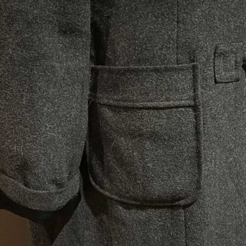 Motherhood Charcoal Grey Wool Coat Lg With Hood - image 4
