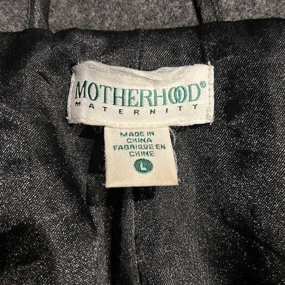 Motherhood Charcoal Grey Wool Coat Lg With Hood - image 6