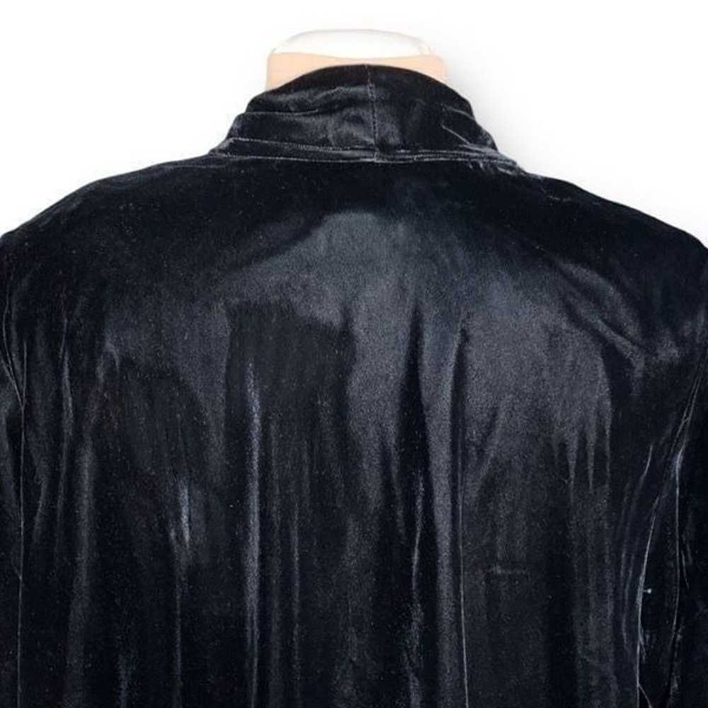 Vintage Alex Evenings Jacket Black Velvet Open Fr… - image 5