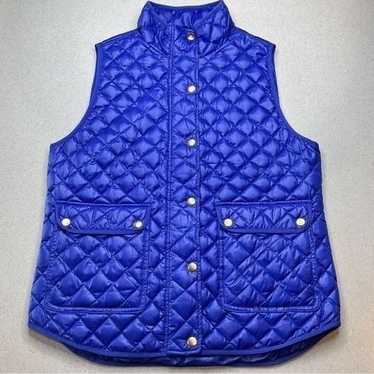 J. Crew Down Field Vest Medium Royal Blue Quilted