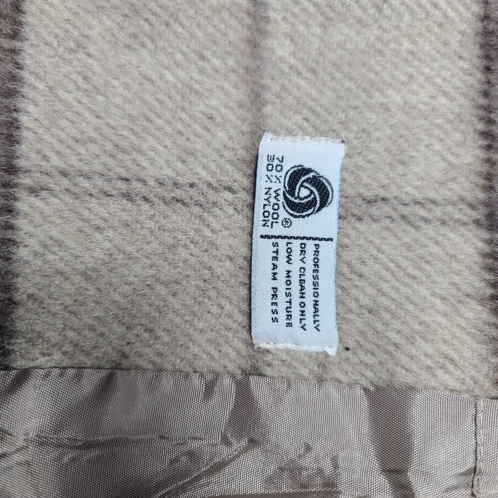 Alorna Tan Gray Brown Plaid Vintage USA Wool Blen… - image 5