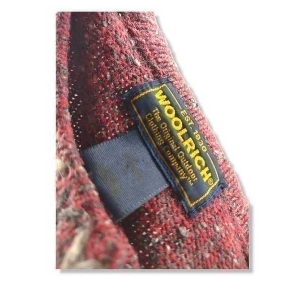 Woolrich Red Jacket Wool Tweed Knit Ruby and Gray… - image 4