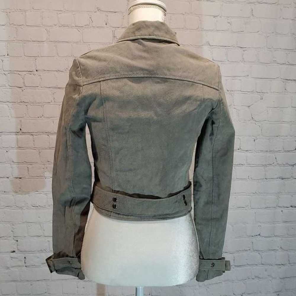 Silence and noise gray leather moto jacket - image 4