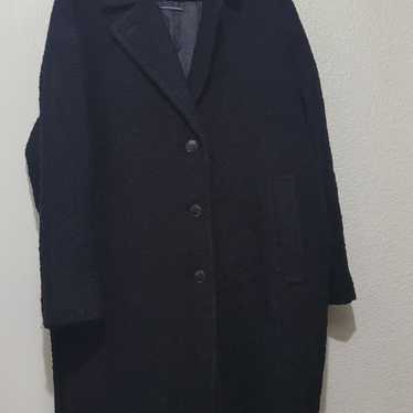 Madewell Wool Blend Black Long Coat Oversized - image 1