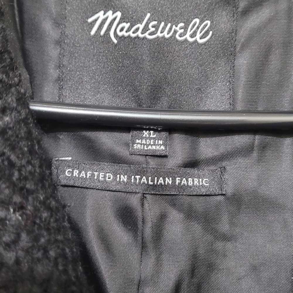 Madewell Wool Blend Black Long Coat Oversized - image 2