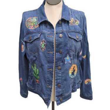 Nine West Upcycled jean jacket in a western style… - image 1