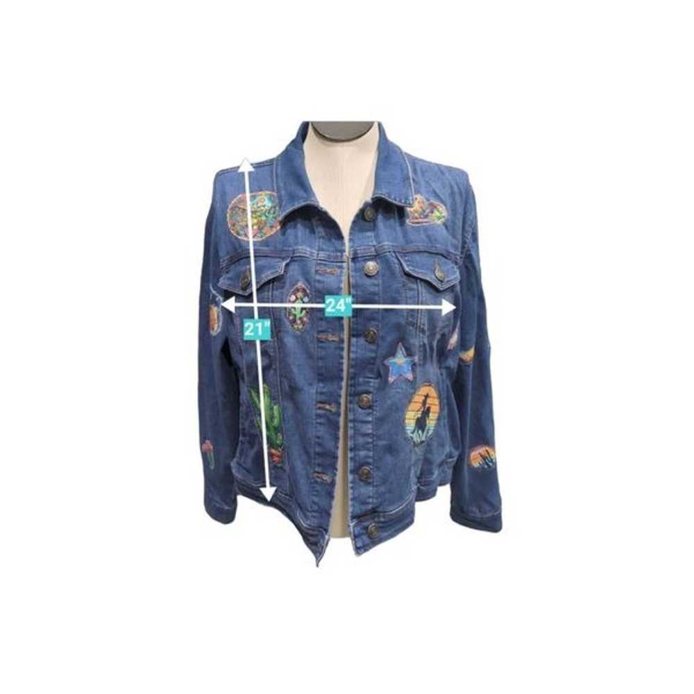 Nine West Upcycled jean jacket in a western style… - image 6