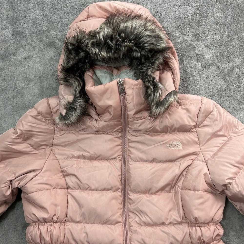 North Face Jacket Women Large Pink 550 Down Puffe… - image 4