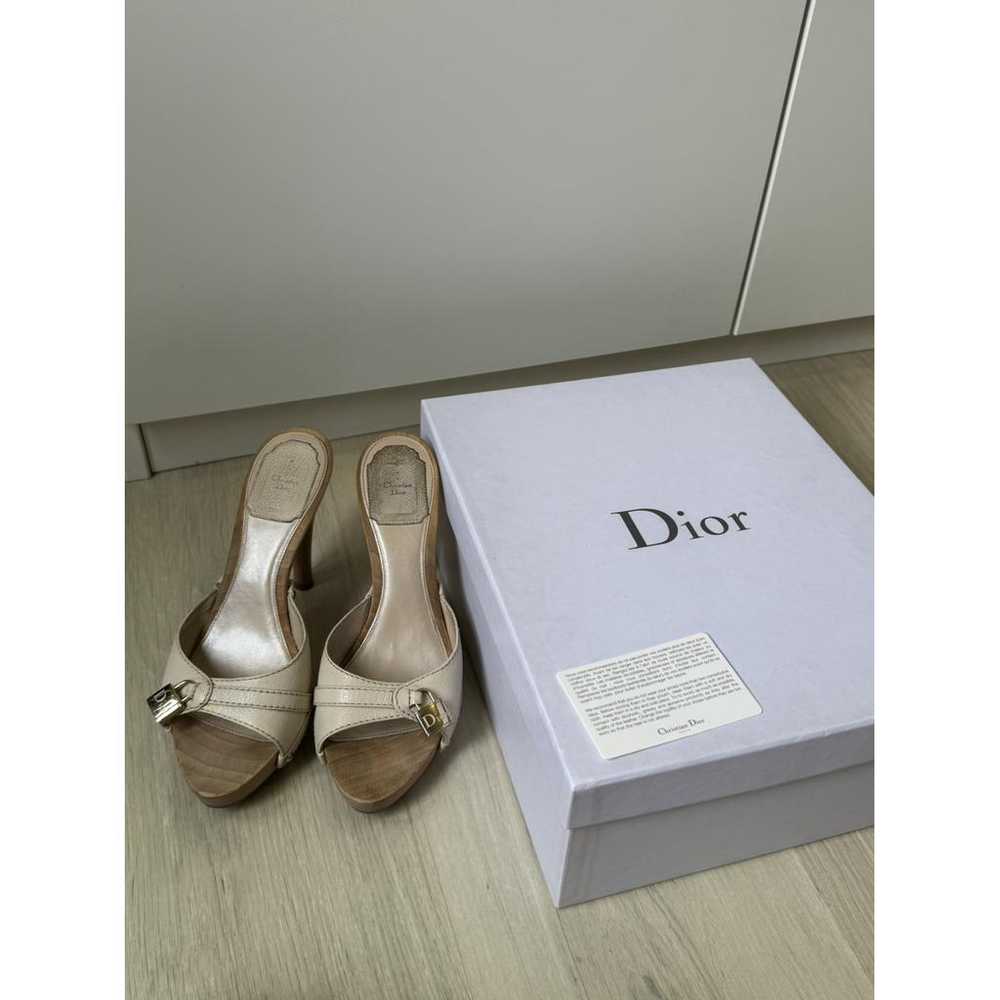 Dior Leather mules - image 8