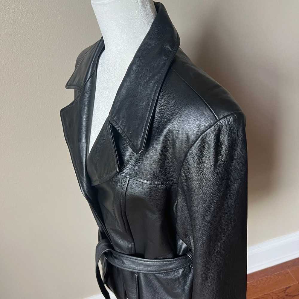 Jaqueline Ferrar Leather Jacket with Belt - image 3